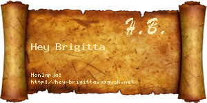 Hey Brigitta névjegykártya