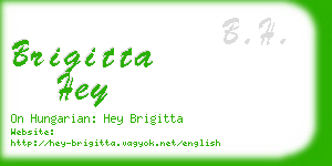 brigitta hey business card